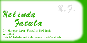 melinda fatula business card